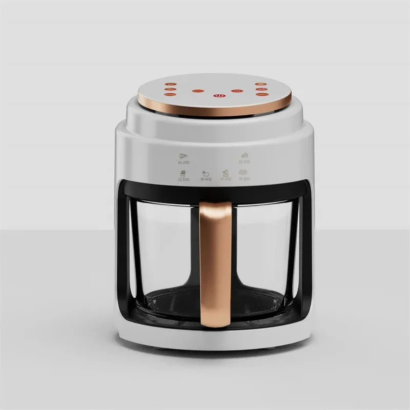 Airfryer - 3L – Heteluchtfriteuse - 1000W – Olievrij Frituren – LED Touchscreen - en 360° Hete Lucht – Voor Gezonder Koken - Veilig in Gebruik - Wit - QUORE