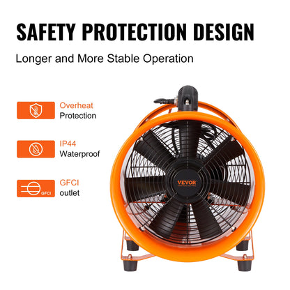 Industriële Afzuigventilator – Afzuiger – Ventilator – Luchtververser – Luchtverfrisser – 1350 Watt – 5175 m³/uur - QUORE