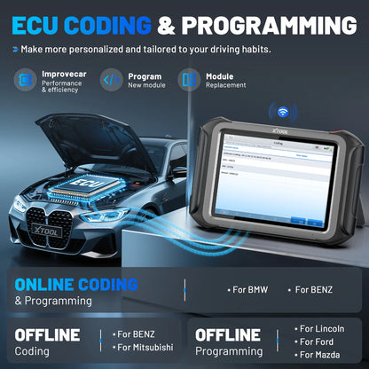 Autodiagnosetool – Diagnoseapparaat – ECU Programmeur – Diagnosescanner – Auto Scanner – 9,7-inch Touchscreen – 45+ Onderhoudsfuncties - QUORE