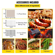 Pizzaoven - Pizzaovens voor buiten - 12 Inch Pizzaoven - 2-laags - Pizza oven buiten - Duurzaam - Pellet Pizza oven - Pizzaoven voor buiten - Pizza Oven Houtgestookte - Pizza Oven Tuin - Draagbaar - 18.0 x 18.3 x 55.8 in - RVS