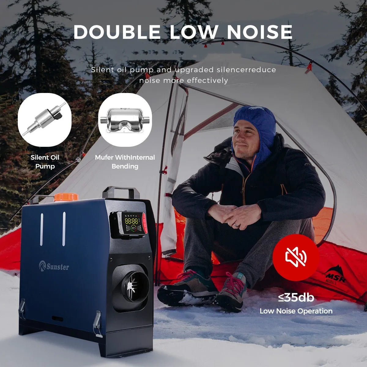 Dieselkachel – Dieselverwarmer – Mobiele Kachel – Caravan Kachel – Compact Formaat – 5 Liter Tank – Intelligente Thermostaat