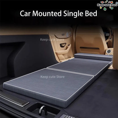 Inklapbaar Auto Bed – Reisslaapmat – Kampeerbed – Stoelbed – Powernap Mat – Variant B – 160x60 cm – Ademend Katoen-Linnen Materiaal