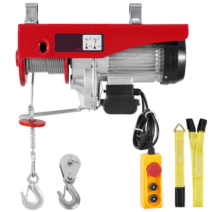 SucceBuy 2640Lbs Electric Hoist Winch 230V with 14ft Wired Remote Control 40ft Single Cable Lifting Height Lift Hoist for Garage - QUORE