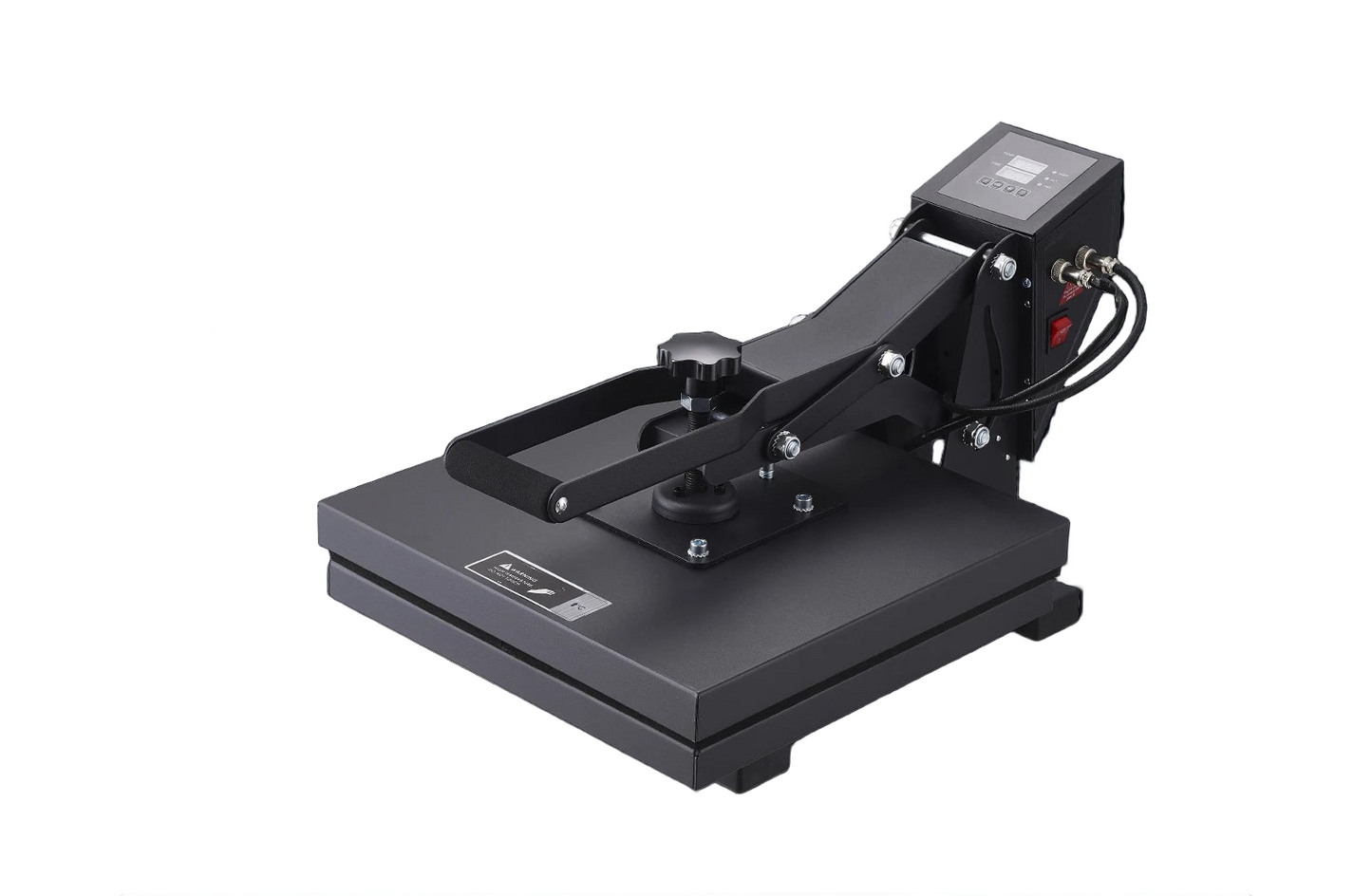 Warmtepers – Hittepers – Transferpers – Sublimatiepers – Drukpers – Grote Verwarmingsplaat 15 x 15 inch – Digitale Temperatuur- en Timerregeling - Zwart - QUORE
