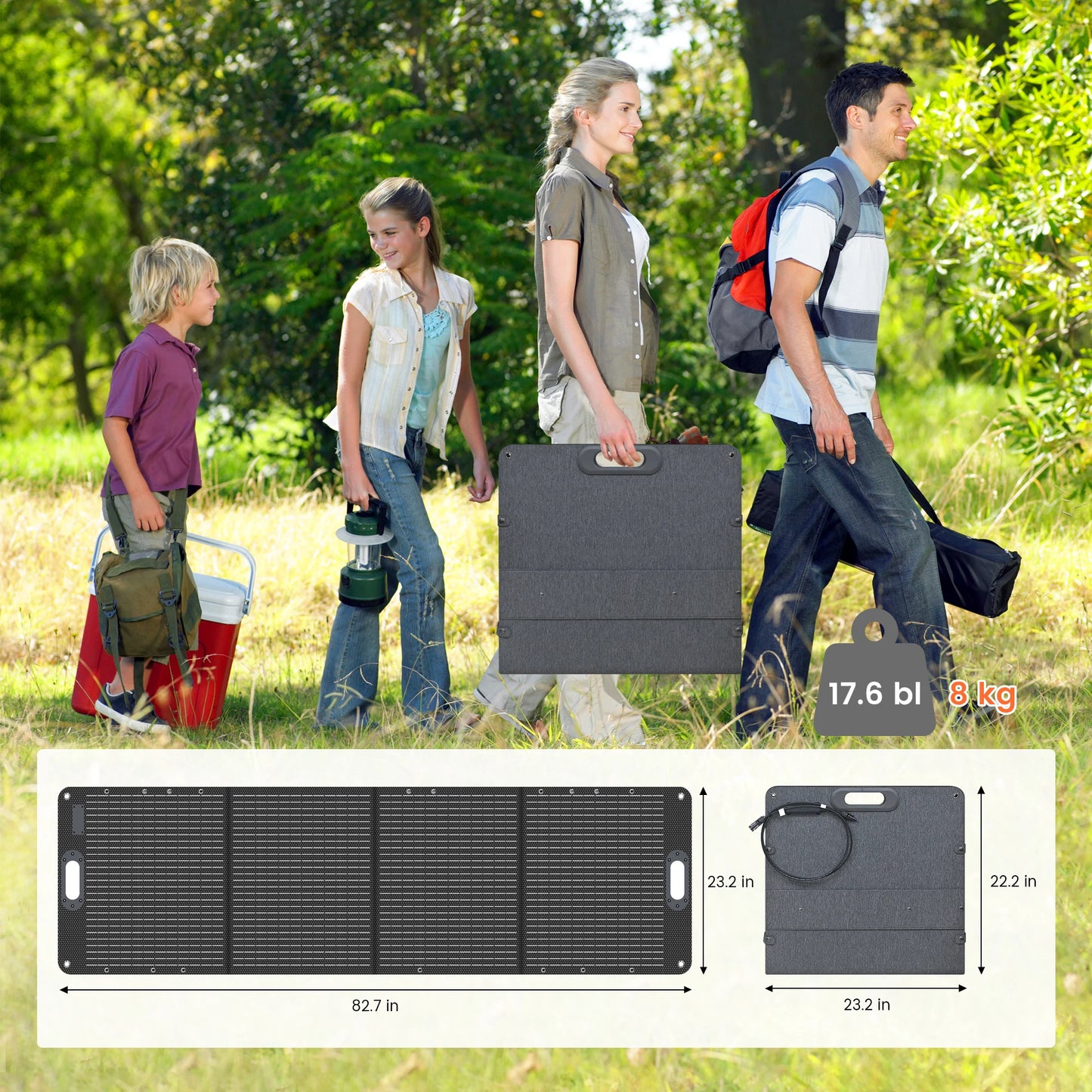 Zonnepaneel - Monokristallijn - Zonnepanelen - ETFE - Flexibel - 200W - Camping - Draagbaar - Vouwbaar Zonnepaneel Kit - voor Reizen - Telefoon - Boot - RV 20.5V