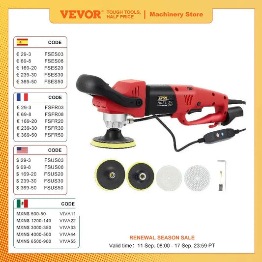 VEVOR Electric Wet Stone Polisher Grinder Sander Buffing Machine Variable Speed Water Mill for Marble Granite Finish Polishing - QUORE