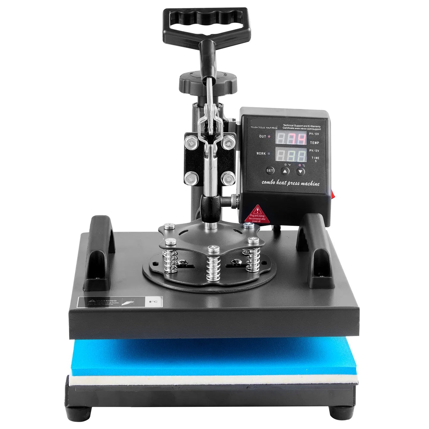 Warmtepers 2-in-1 – Sublimatiepers – Transferpers – T-shirtpers – Pettenpers – Digitaal LCD Scherm – Vlak Persvlak 25,4x30,5 cm
