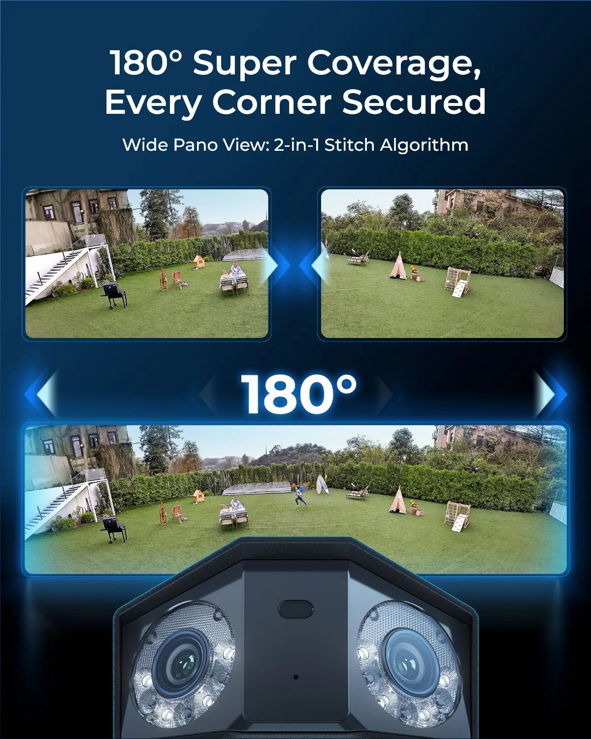 Dual-Lens Beveiligingscamera – IP Camera – Buiten Camera – Veiligheidscamera – Bewakingscamera – 16MP Ultra HD – Power over Ethernet (PoE)