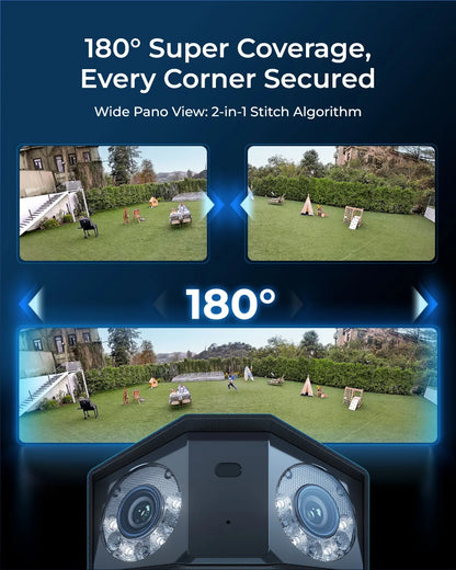 Dual-Lens Beveiligingscamera – IP Camera – Buiten Camera – Veiligheidscamera – Bewakingscamera – 16MP Ultra HD – Power over Ethernet (PoE)