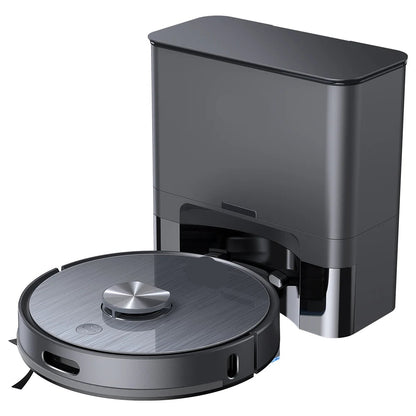 Lidar Robotstofzuiger - Dweilrobot - Vaccum Cleaner - Robot Vacuum - 5000Pa Zuigkracht - 260min Runtime - Zelflegende Stofbak – LDS Navigatie – App & Spraakbediening - Zwart