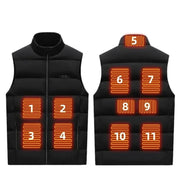 Heating Jacket - Heated Bodywarmer - Heated Clothing - USB Electric Self-Heating Vest - Unisex Heated Jacket - Rechargeable - Heating Heated Clothing - Hunting Ski - Size L - Black