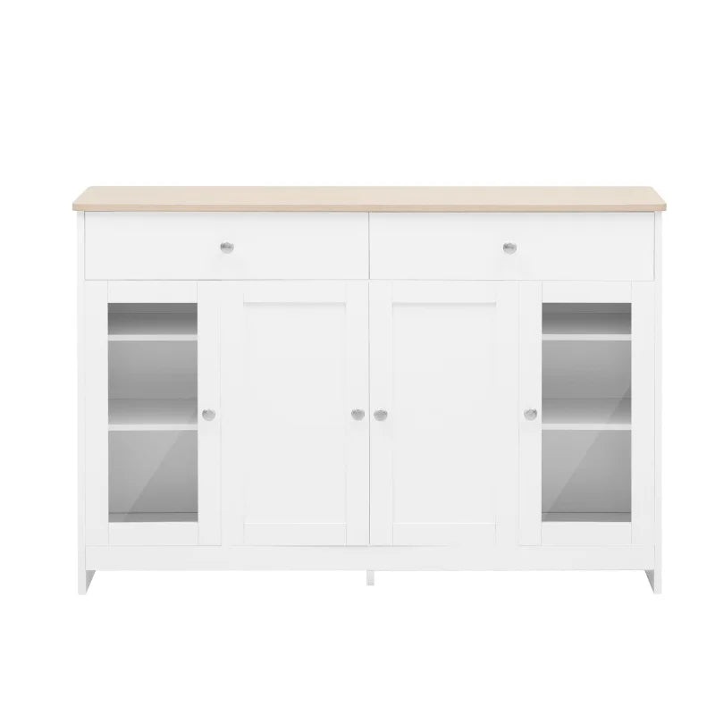 Opbergmeubel – Sideboard – Kast – Opbergkast – Landelijk Design – Compact Formaat – Verstelbare Planken - QUORE