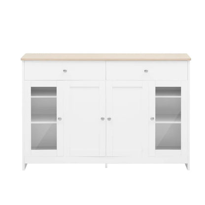 Opbergmeubel – Sideboard – Kast – Opbergkast – Landelijk Design – Compact Formaat – Verstelbare Planken - QUORE