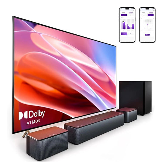 Soundbar – Surround Sound System – Home Cinema Speaker – Dolby Atmos Speaker – Draadloze Subwoofer – 5.1 Surround Geluid – HDMI-eARC Connectiviteit