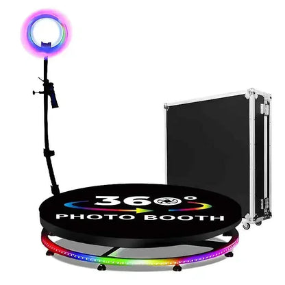 Photobooth – Selfie Booth – Fotohokje – Foto Draaitafel – Feest Fotobooth – Geharde Glazen Plaat – 400 kg Draagvermogen