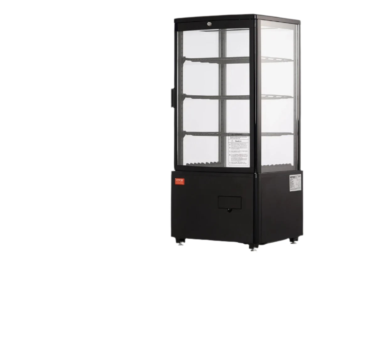 Gekoelde Displaykast – Koelvitrine – Koelkast – Presentatiekast – Bakkerskast – 278 Liter Inhoud – LED-Verlichting - 3 Kubieke Voet