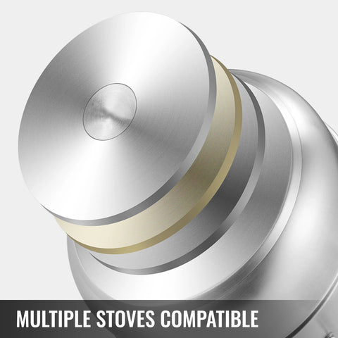 Steamer Pot - Food Steamer - Pot with Lid - 5 Layers - 28CM - Stainless Steel Steamer - For Cooking Food Steamer Set - Suitable for Gas and Electric Grill Stoves - Silver