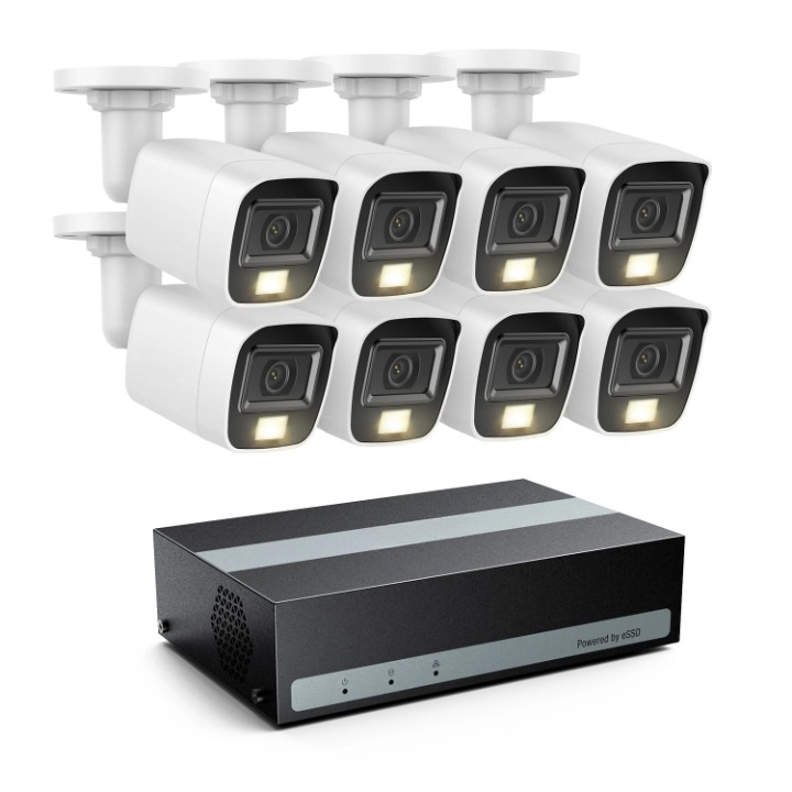 Beveiligingscamera Set 8 Kanaals – Security Camera Systeem – CCTV Camera Set – Camerabewaking – Dome Camera – 5MP Resolutie – Geen Ingebouwde HDD