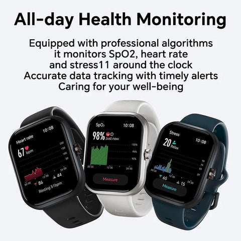 HONOR CHOICE- Smartwatch - Smartwatch Vrouwen - Smartwatch Mannen - Smartwatches - Smartwatch Android - Wereldwijde Versie- De hele dag gezondheidsmonitoring - Wit