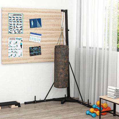 Bokszakstandaard - Bokszak Ophangsysteem - Bokspaal - Opvouwbare Voet - Stevig - Duurzaam - Staal - 170 x 90 x 182-225 cm - Zwart
