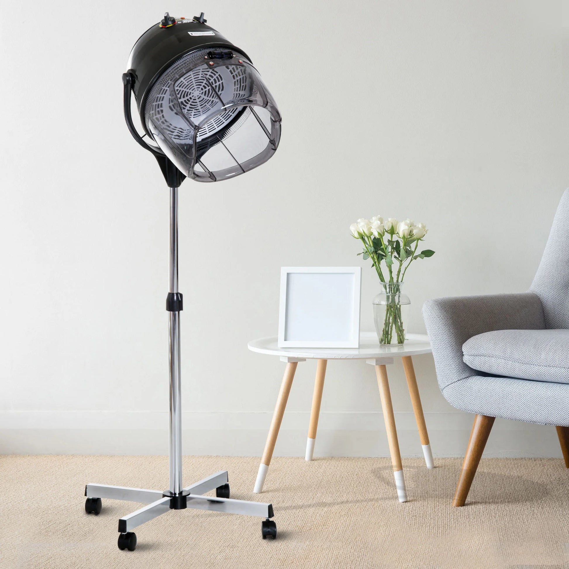 Kappersdroger – Haarverwarmer – Haardroger – Kappersapparaat – Verstelbare Hoogte – Timer Tot 60 Minuten – 1180 Watt Motor - QUORE