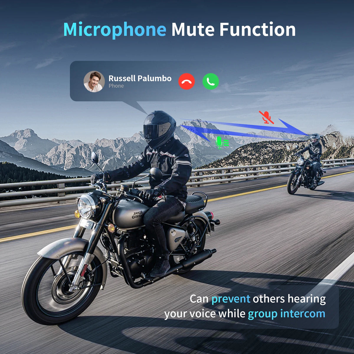 M1-S Plus - Motorfiets Intercom - Motorhelm - Bluetooth - Headsets - Handsfree - Communicator - Interphone - Koppelbaar tot 6 Rijders - QUORE