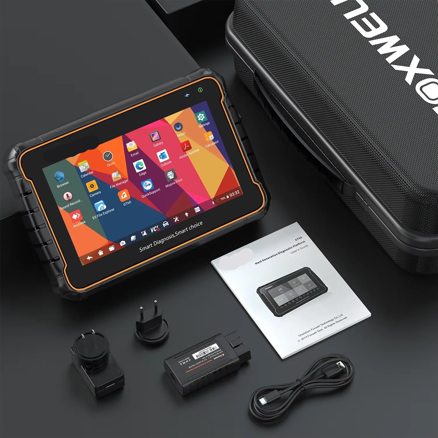 Diagnosetool Auto – OBD Scanner – Auto Scanner – Auto Diagnose – 7-Inch Touchscreen – All-System Scan – Wifi Updates - QUORE