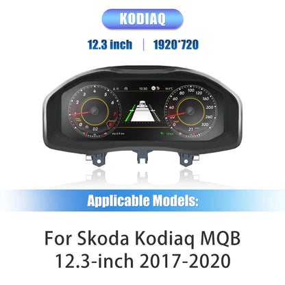 Digitaal Dashboard – LCD Display – Instrumentenpaneel – Tacho – Cluster – 12,3 Inch HD IPS Scherm – Plug & Play Installatie – Voor Kodiaq 2017-2020