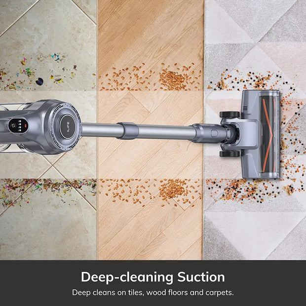 Cordless stick vacuum cleaner - Cordless vacuum cleaner - Vacuum cleaner - Stick vacuum cleaners - Vacuum cleaner - 21000Pa suction power - 0.55L dust cup - with LED lighting, Removable battery