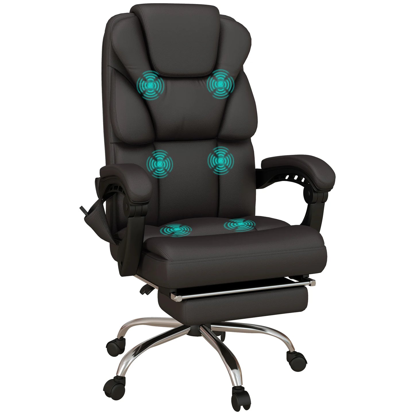 Massage Bureaustoel – Ergonomische Bureaustoel – Gamestoel – Relaxstoel – 6 Massagepunten – Verstelbare Zithoogte – Kantelbare Rugleuning