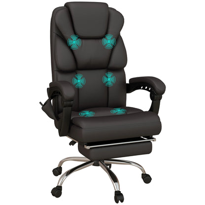 Massage Bureaustoel – Ergonomische Bureaustoel – Gamestoel – Relaxstoel – 6 Massagepunten – Verstelbare Zithoogte – Kantelbare Rugleuning