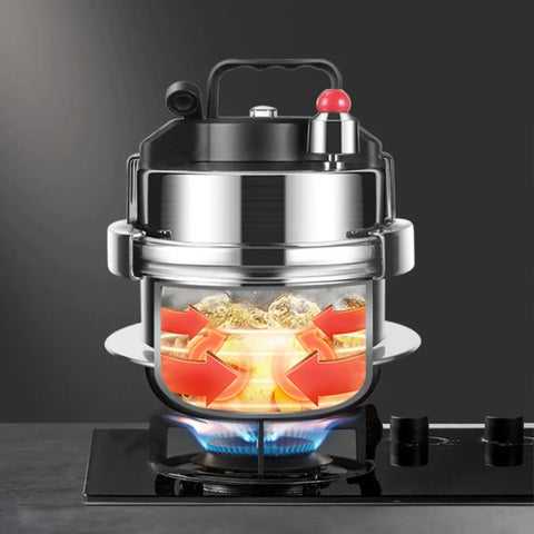 Snelkookpan - 1.6L - antiaanbakpan - Roestvrij staal - Kunststof handvat - Zilver