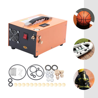 Hogedruk Luchtpomp – PCP Pomp – Compressor – Cilinder Vuller – Paintball Compressor – RVS & Koper – 300W Motor – Compact & Draagbaar