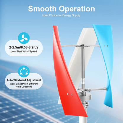 Windturbine – 12V Turbine – Duurzame Energie – Compacte Windmolen – 400W Vermogen – IP67 Bescherming