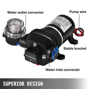Water Pump - Diaphragm Water Pump - Water Pumps - 17L/Min 40PSI - Pressure Water Pump - High Pressure Pump