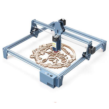Lasergraveermachine - Graveermachine - Graveerder - Graveerapparaat - met Vaste Focus - 0.06mm Ultrafijne Gecomprimeerde Vlek - Diodelaser - 90W - Blauw