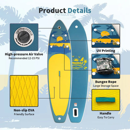 SUP-Board – Paddleboard – Stand Up Board – Opblaasbaar Board – Lichtgewicht PVC – EVA Anti-Sliplaag – Snelle Luchtventiel