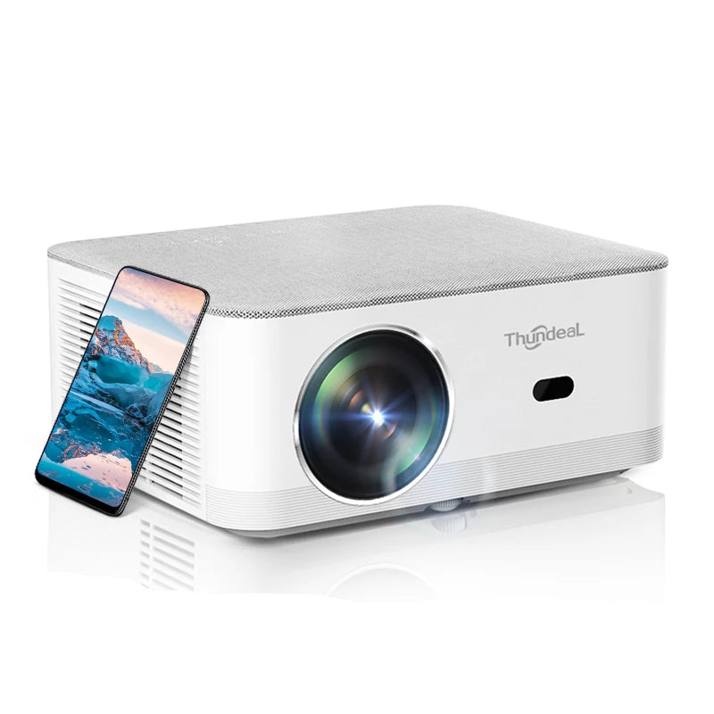 Mini Projector – Draagbare Beamer – Home Cinema Projector – Android Projector – Full HD Projector – 1920x1080 Resolutie – 12000 Lumen Helderheid - QUORE