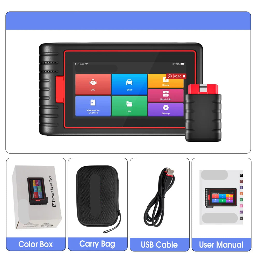 OBD2 Scanner - OBD - Diagnosecomputer - Storing Verwijderen - Uitleesapparatuur - Auto Uitlezen - Diagnose apparatuur voor auto's - met Volledige Systeemdiagnose & 28 Resetfuncties – Gratis Beveiligde Voertuigtoegang en Levenslange Updates