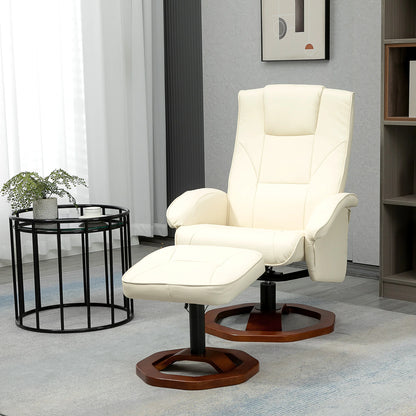 Massagestoel – Relaxstoel – Massagezetel – Ontspanningsstoel – Met Voetenbankje – Instelbare Rugleuning – PU-Kunstleer