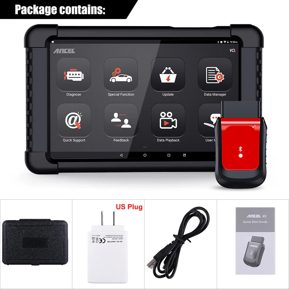 OBD2 Scanner – Auto Diagnostiek – Foutcode Lezer – Systeemtester – Diagnoseapparaat – 10,1-Inch Touchscreen – Wifi Updates