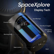 Cordless Stick Vacuum Cleaner - Stick Vacuum Cleaner - Vacuum Cleaner - Cordless Stick Vacuum Cleaner - Powerful Suction - 33kPa - LED display - 45 min. runtime - 420 W - brushless motor - green light - gray