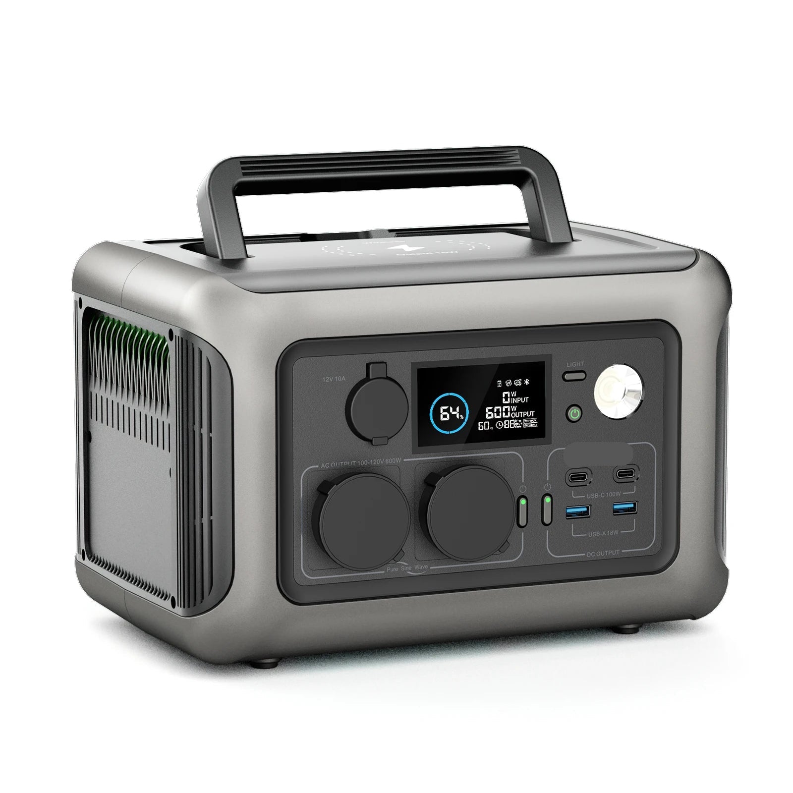 Draagbare Powerstation - Powerbank - Stroomgenerator - Generator - 600W Vermogen – Generatoren - 299Wh LiFePO4 Batterij – UPS & MPPT Technologie – Snelle Oplaadtijd – Geschikt voor Outdoor & Noodstroomvoorziening - Zwart - QUORE