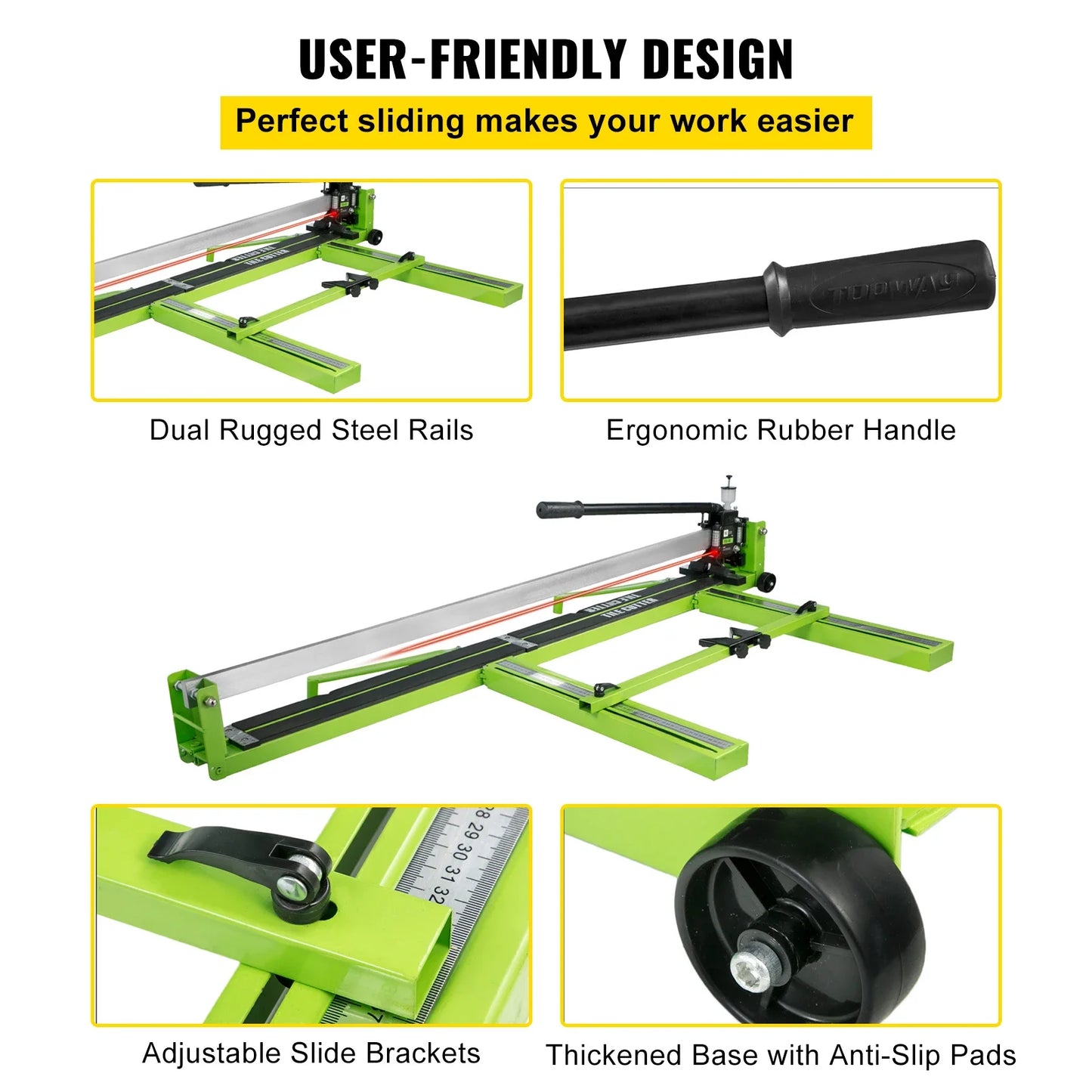 Handmatige Tegelsnijder - Tegelsnijmachine - Infrarood Laser - 1200mm - 47 Inch - Draagbaar - Rubberen Handvat