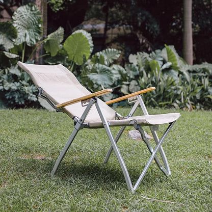 Opvouwbare Campingstoel - Kampeerstoel - Strandstoel - Lounge Stoel - Klapstoel - met Armleuningen - Draagbare - voor Vissen - Strand - Tuin - en Camping - Khaki