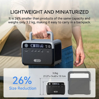 Power Station – Draagbare Batterij – Noodstroomvoorziening – Zonne-Energie Generator – Outdoor Accu – 300W Continu Vermogen – Pass-Through Opladen