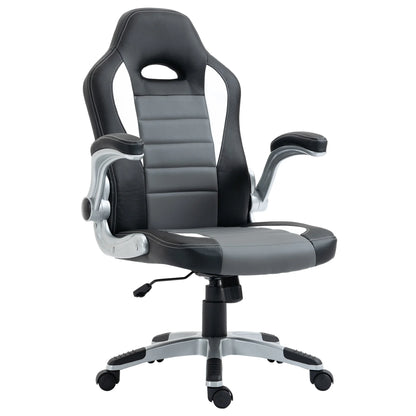Bureaustoel – Werkstoel – Bureau Stoel – Kantoorstoel – Ergonomisch Ontwerp – Verstelbare Zithoogte - 65 x 69 x 112-122 cm - Lichtgrijs - QUORE