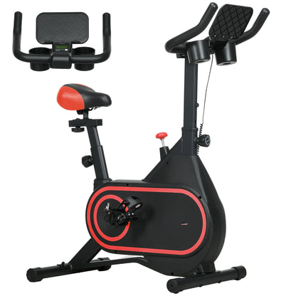 Hometrainer - Spinningfiets - Hometrainers - Indoorfietsen - Indoorfiets - Fitness Fiets - Verstelbare Weerstand - 4 kg Vliegwiel - LCD Display - Verstelbaar Zadel en Stuur - Fiets voor Cardio Training - Rood