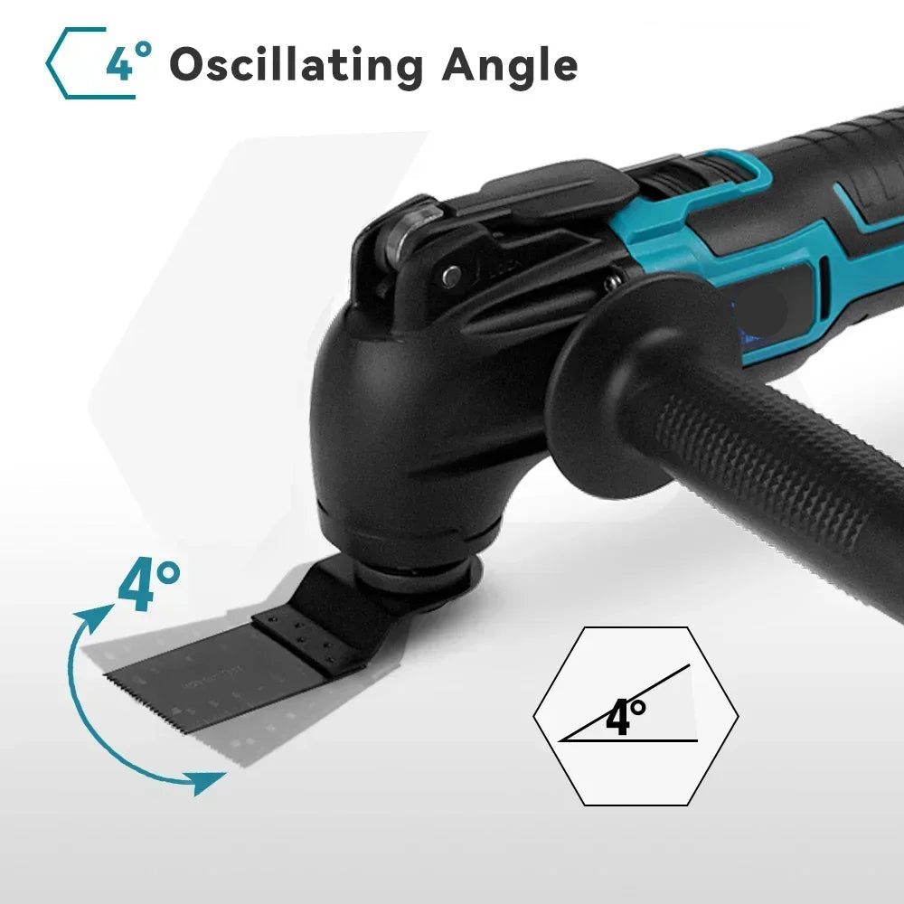 Oscillerend Multitool - Accu Multitool - Electrische Zaag - 600W - Trimmer en Slijper - 6 Snelheden - 18V - Elektrisch Renovatiegereedschap - 2X388vf-batterij