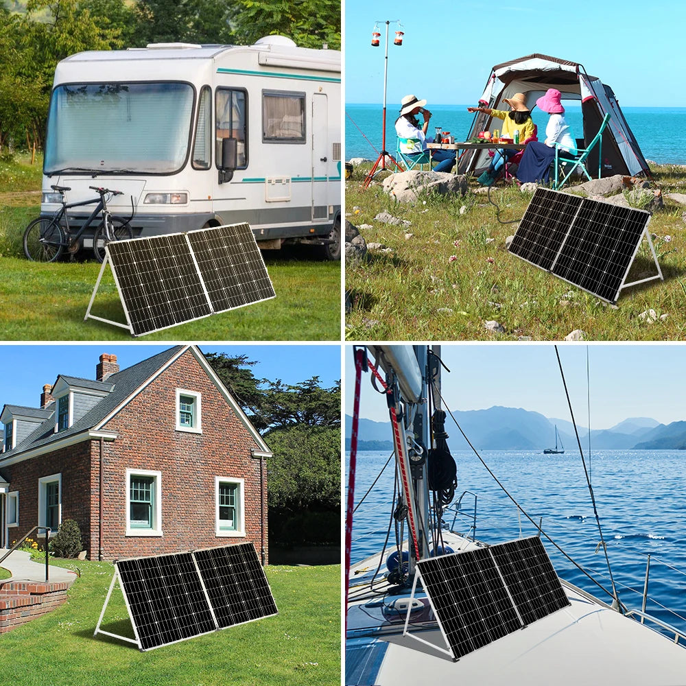 Opvouwbaar Zonnepaneel – Draagbaar Paneel – Mobiel Zonnepaneel – Campingpaneel – 200W Vermogen – Lichtgewicht 11,8 Kg